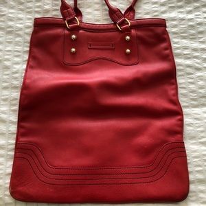 Red leather purse